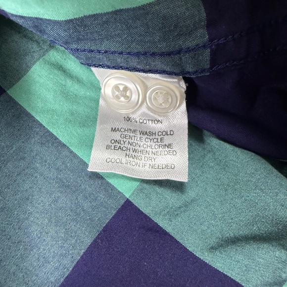 Untuckit Men's Bonardo Button Down Buffalo Plaid Shirt Blue/Green Sz XXL Casual - Picture 9 of 10